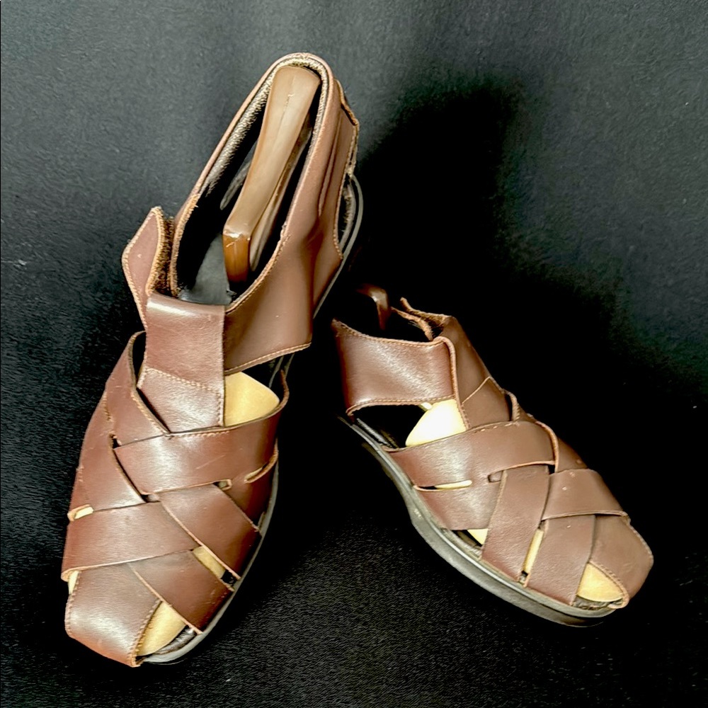 To Boot Dark Brown Leather Sandals